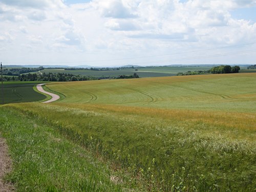 Farmland above Burgundy Canal